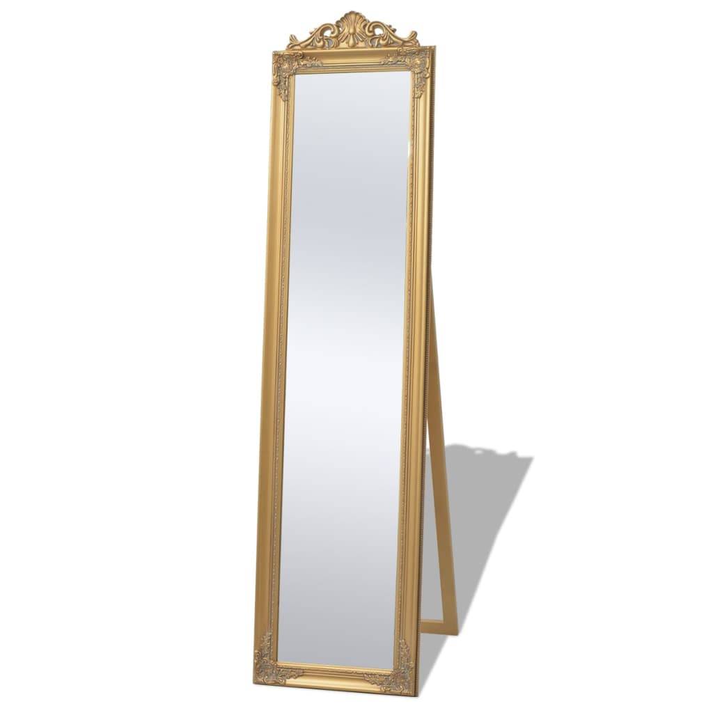 Maison Chic - Miroir sur pied - Miroir décoratif - miroir sur toute la longueur Style baroque 160x40 cm Doré - Image 1