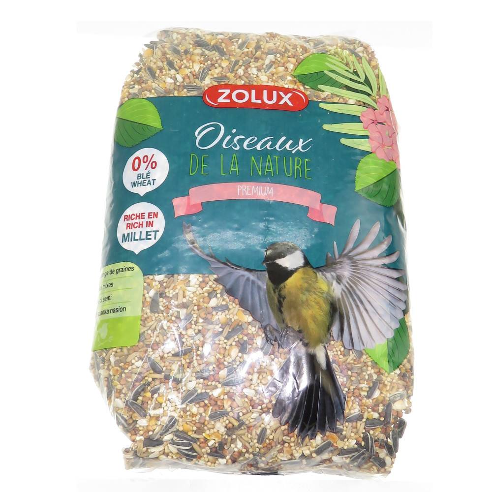 Zolux - Semillas alimento mezcla premium rica en mijo 2.5 kg para aves
