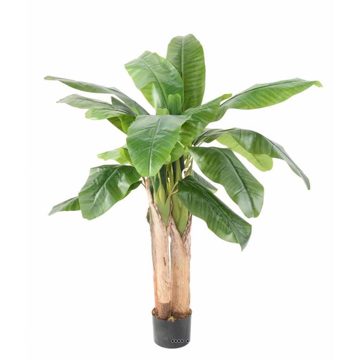 Artificielles - Bananier artificiel en pot 3 Troncs naturel H 132 cm Vert D 70 cm - dimhaut: H 132 cm - couleur: Vert