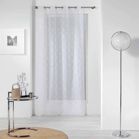Rideau Voilage à Œillets "Olympia" 140x240cm Blanc - Image 5
