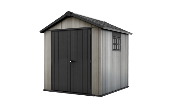 Keter - Abri Jardin Résine "brossium Oakland 757" - 5,1 M² - 230 X 223.8 X 241.9 Cm - Gris Brossé - Image 1