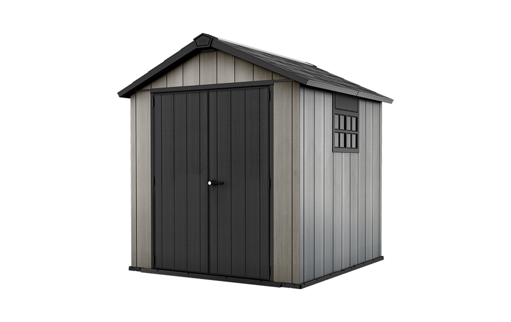 Keter - Abri Jardin Résine "brossium Oakland 757" - 5,1 M² - 230 X 223.8 X 241.9 Cm - Gris Brossé - Imagen 1
