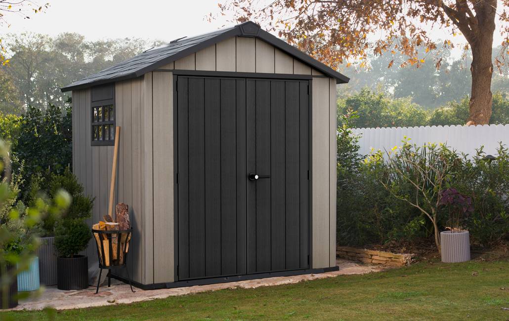Keter - Abri Jardin Résine "brossium Oakland 757" - 5,1 M² - 230 X 223.8 X 241.9 Cm - Gris Brossé - Image 2