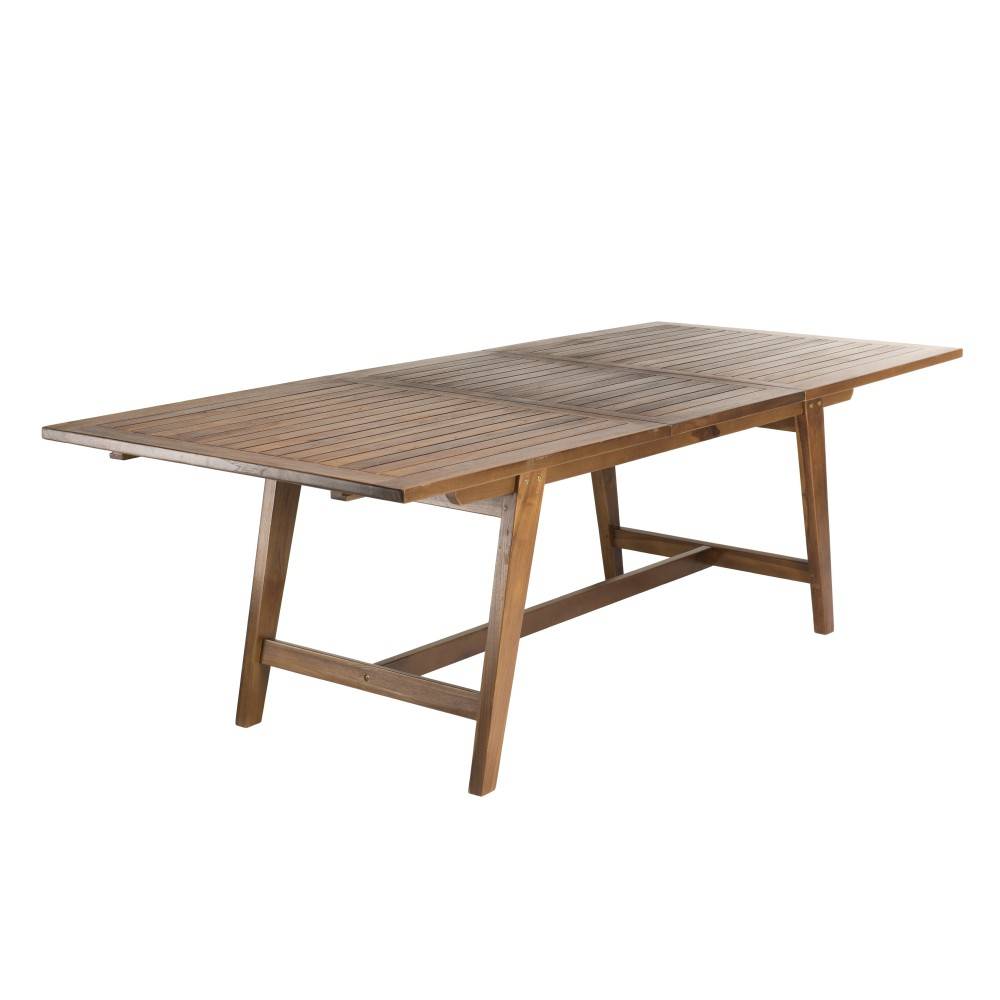 Macabane - MAEVA - Table de jardin rect. scandi ext. 180/240cm bois teck huilé - Imagen 7
