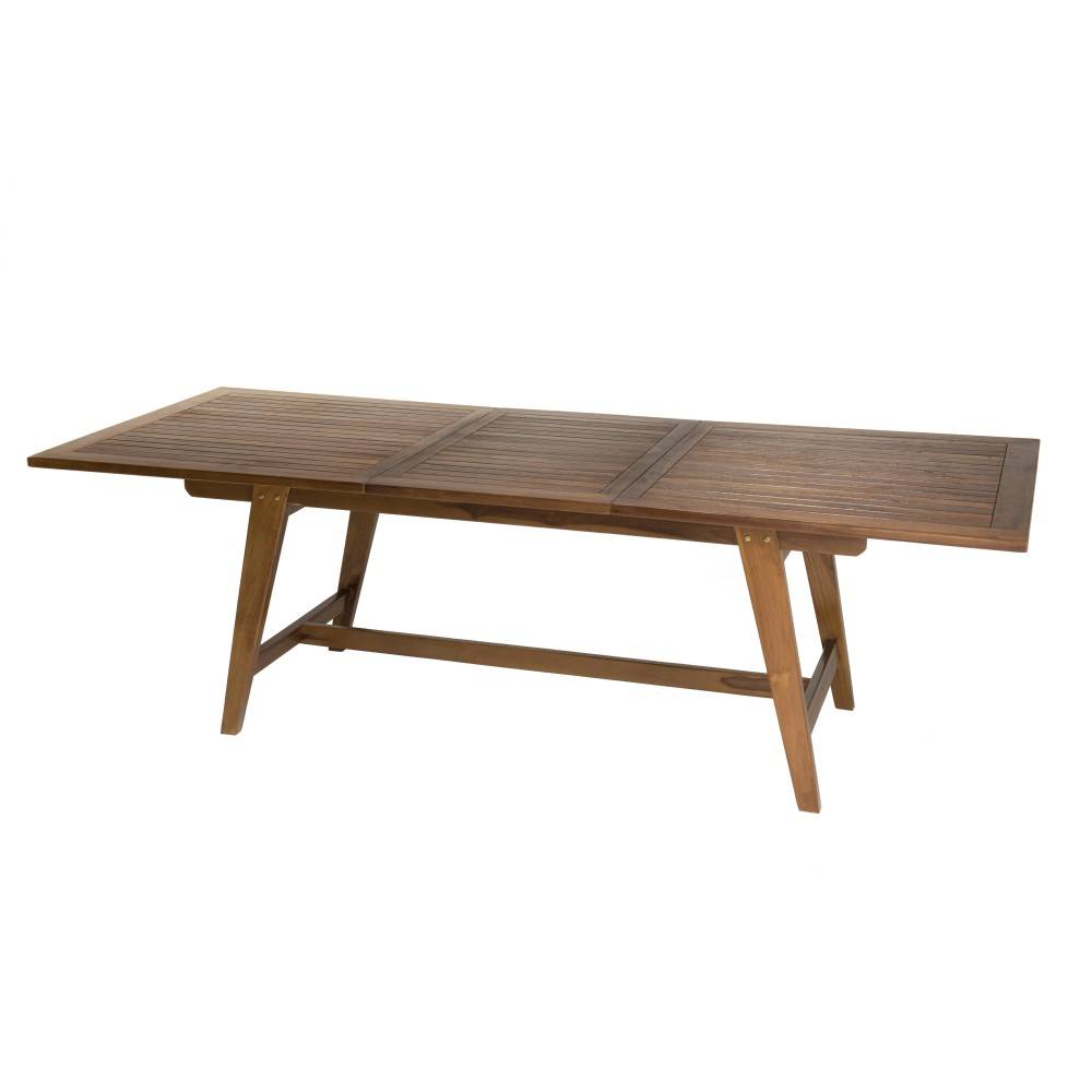 Macabane - MAEVA - Table de jardin rect. scandi ext. 180/240cm bois teck huilé - Imagen 5