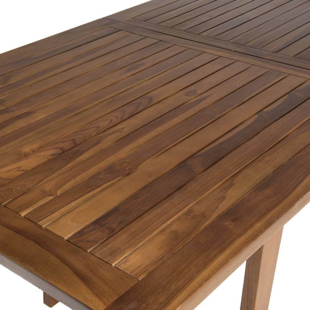 Macabane - MAEVA - Table de jardin rect. scandi ext. 180/240cm bois teck huilé - Imagen 6