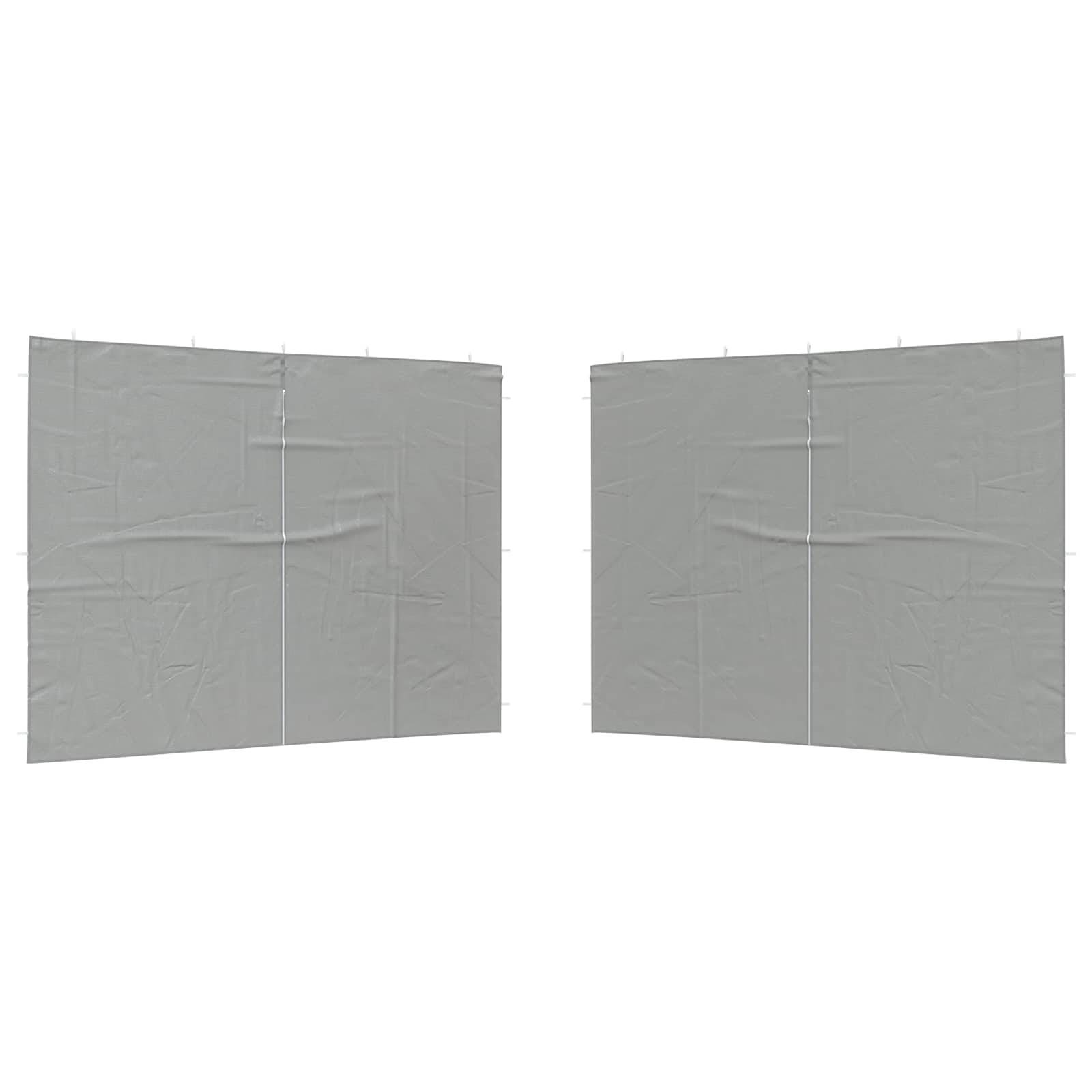 Mur de tente de fête PE et acier gris clair 400 x 195 cm, Poids:1.07kg - PANGIVO - Image 2