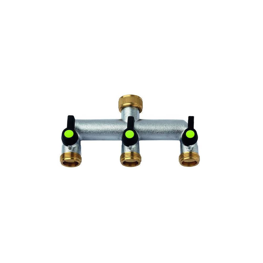 Robinet laiton 3 voies entre 3/4 sortie 3/4 - Imagen 1