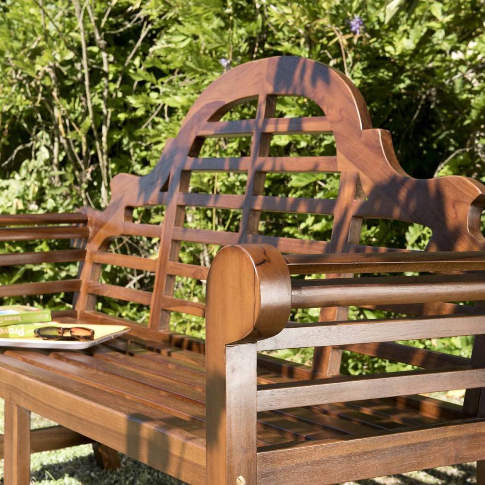 Macabane - MAEVA - Banc de jardin Sumatra en bois teck huilé - Imagen 3
