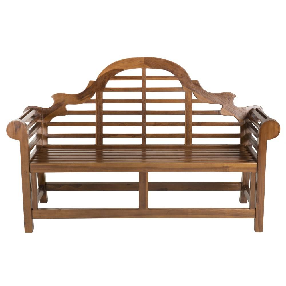 Macabane - MAEVA - Banc de jardin Sumatra en bois teck huilé - Imagen 4