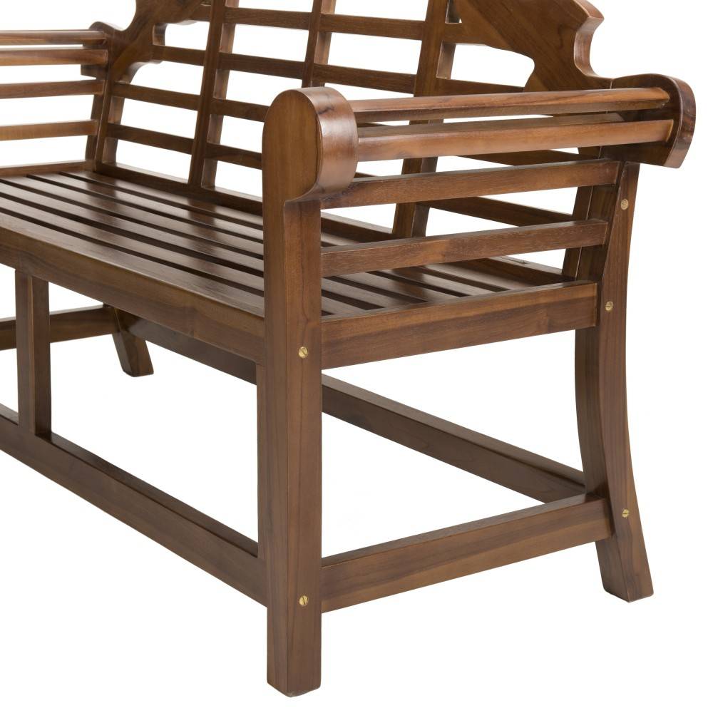 Macabane - MAEVA - Banc de jardin Sumatra en bois teck huilé - Imagen 5