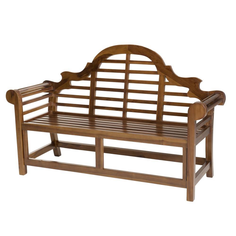 Macabane - MAEVA - Banc de jardin Sumatra en bois teck huilé - Imagen 1