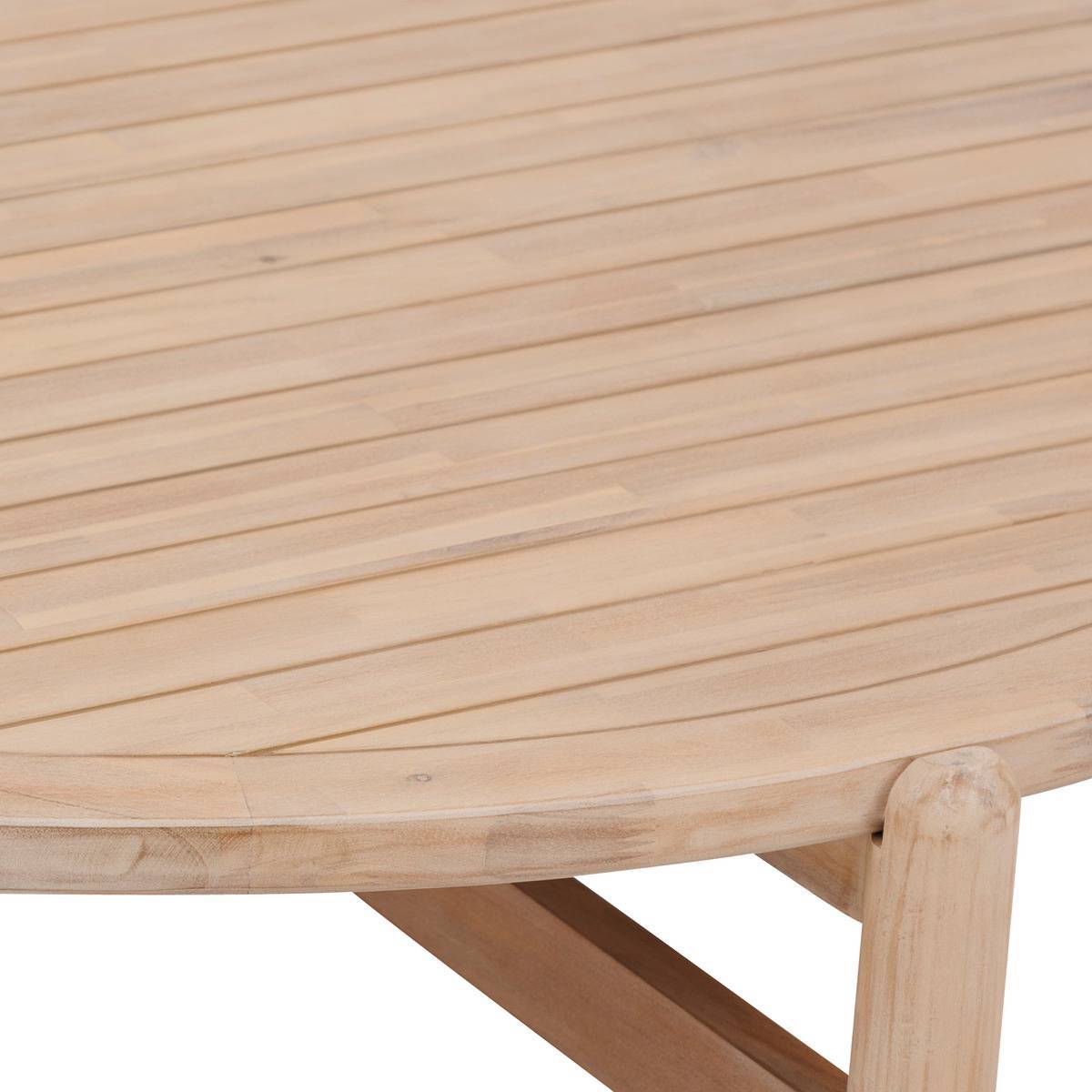 Hesperide - Table basse de jardin ronde "Deona" 120x38cm en acacia - Hespéride - Imagen 3