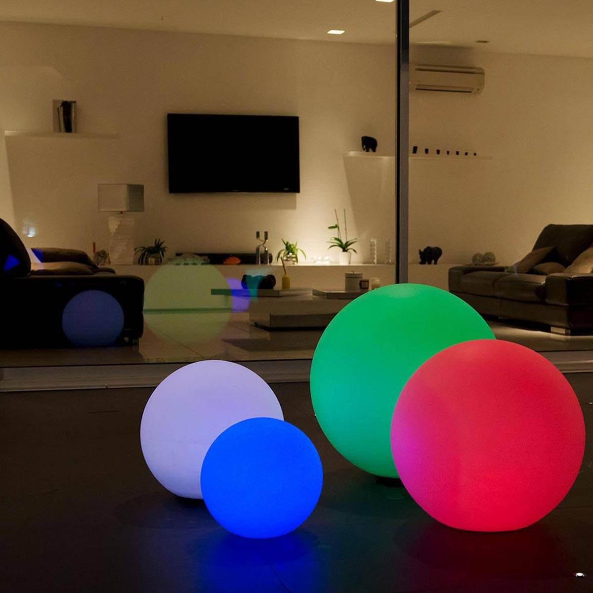 Lumisky - 2 Boules lumineuses sans fil flottantes BOBBY D30cm - Imagen 3