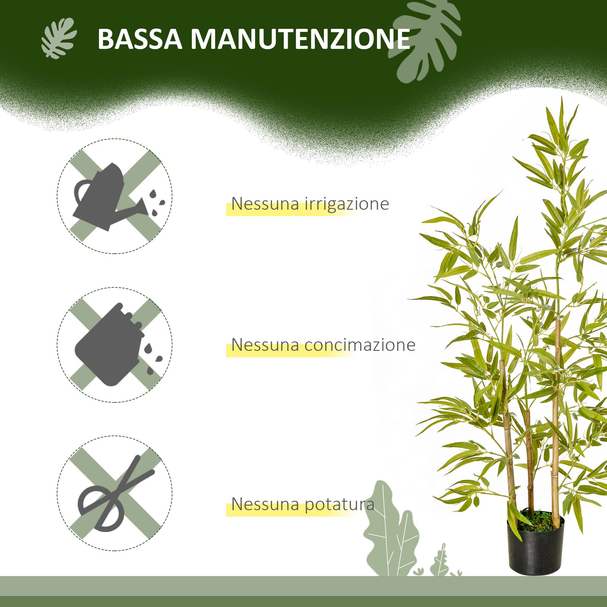 Plante artificielle 120cm en pot, 336 feuilles, bambou réaliste, int/ext - Image 8