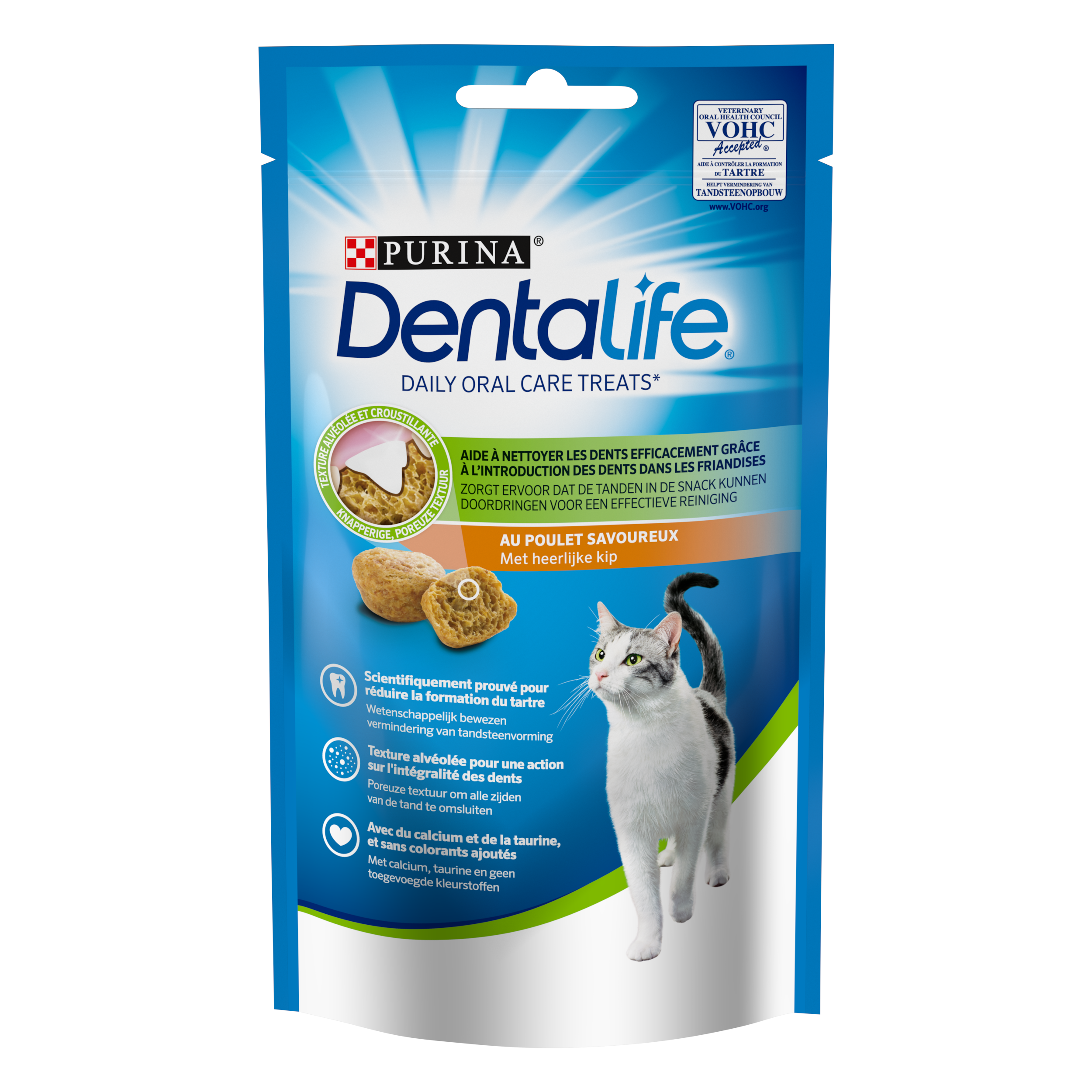 DENTALIFE Chat Friandises Poulet 40g - Lot de 8 - Image 1
