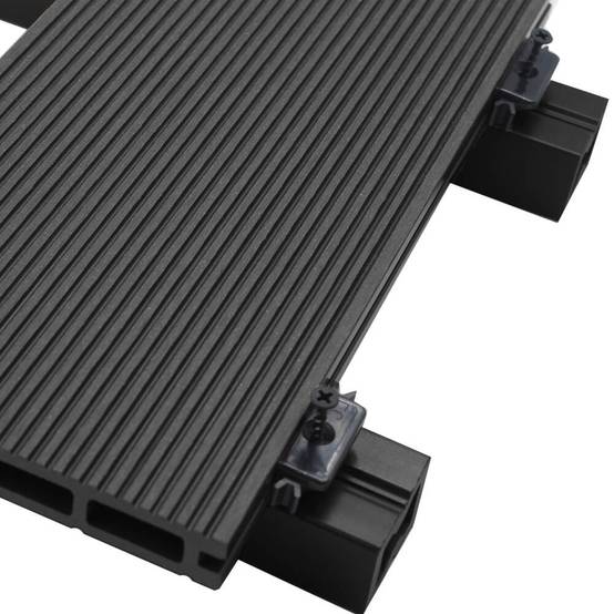 Kit complet de terrasse WPC (y compris sous-structure) HOME DELUXE SAMANA - anthracite 2m² - Image 5