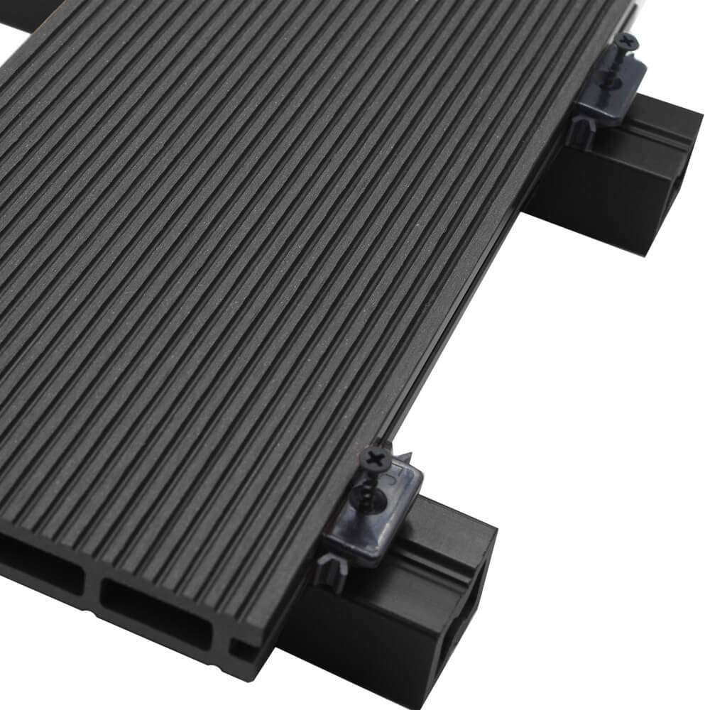 Kit complet de terrasse WPC (y compris sous-structure) HOME DELUXE SAMANA - anthracite 2m² - Image 5