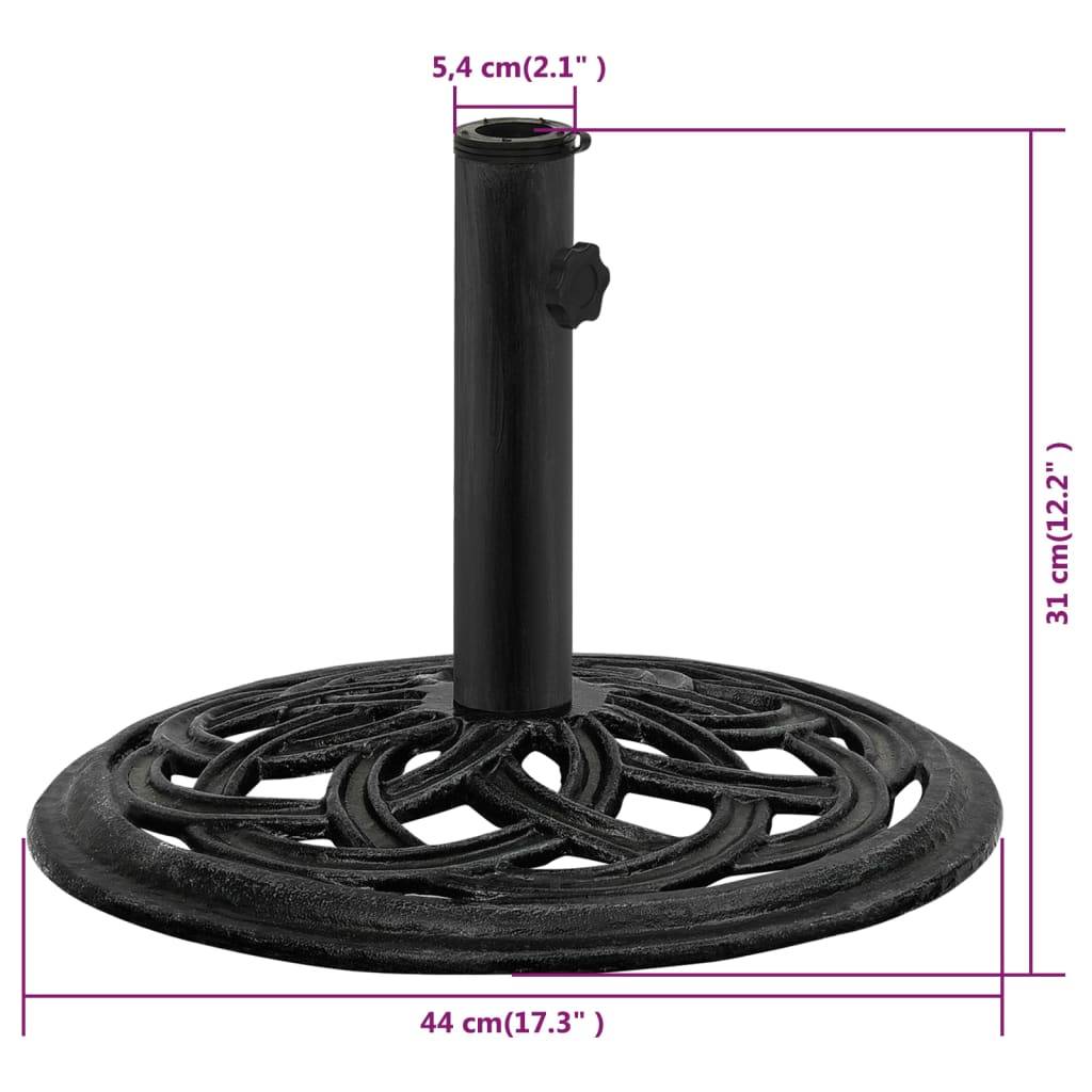 Maison Chic - Socle de parasol - accessoire parasol Noir 44x44x31 cm Fonte - MEUBLE PRO - Image 6