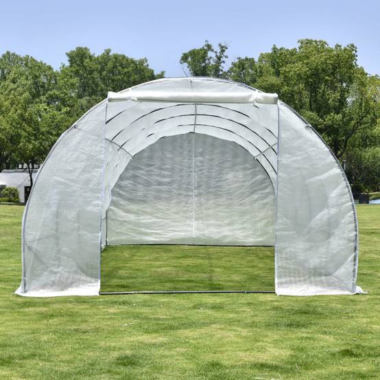 Serre tunnel 24m² PE armé 130gr/m² 10 lucarnes acier thermo laqué Green Protect - Image 5