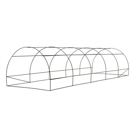 Serre tunnel 24m² PE armé 130gr/m² 10 lucarnes acier thermo laqué Green Protect - Image 7