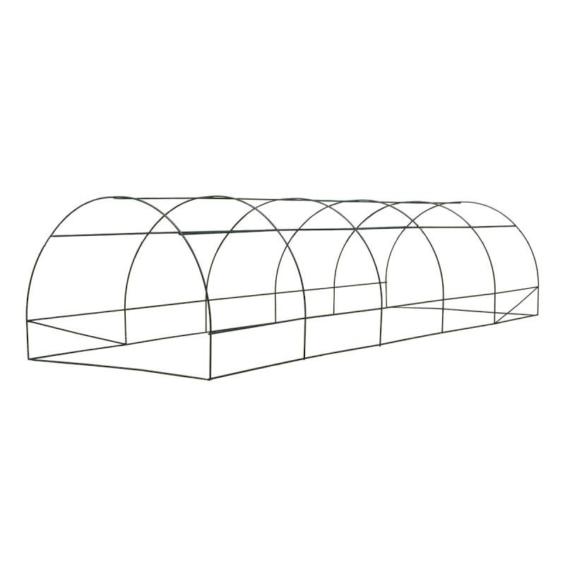 Serre tunnel 24m² PE armé 130gr/m² 10 lucarnes acier thermo laqué Green Protect - Image 7