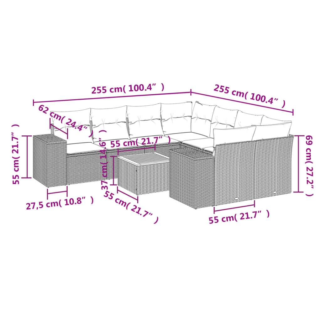 Canapé d'Angle de Jardin 8 Places Gris Résine Tressée Modulable avec Rangement – ComfortXL Outdoor Living - Image 3