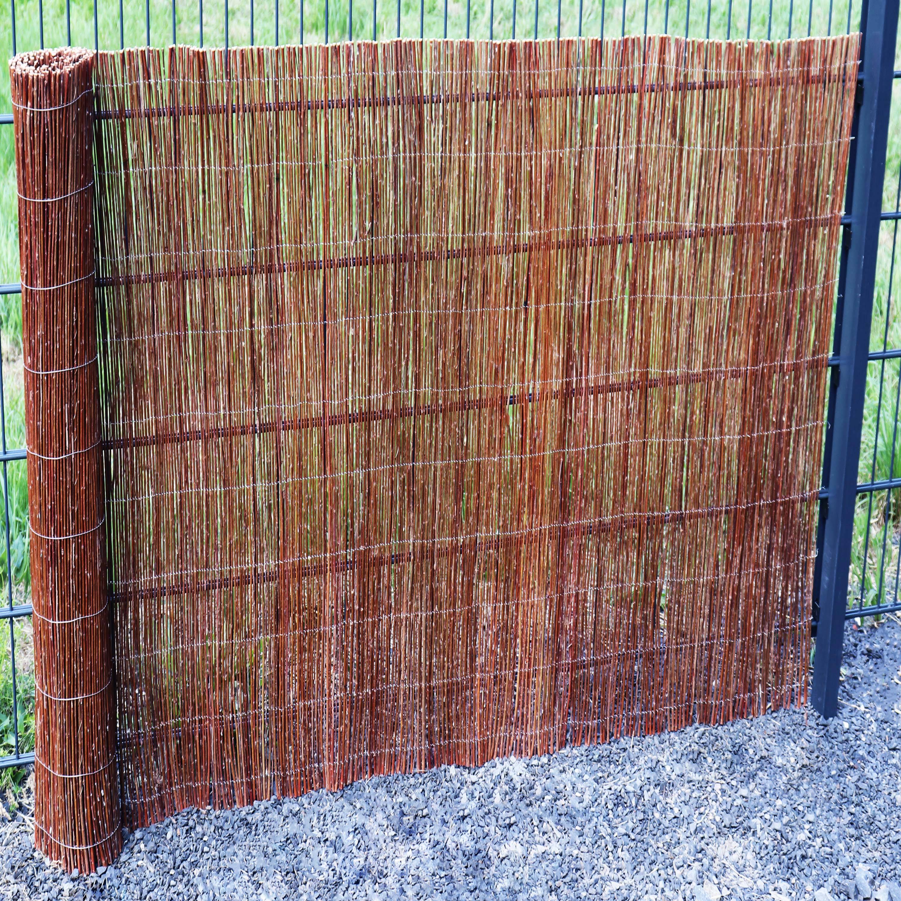 Clôture en osier Aquagart 15m x 80cm I Brise-vue en osier I Brise-vue naturel pour jardins, balcons et terrasses - Image 6