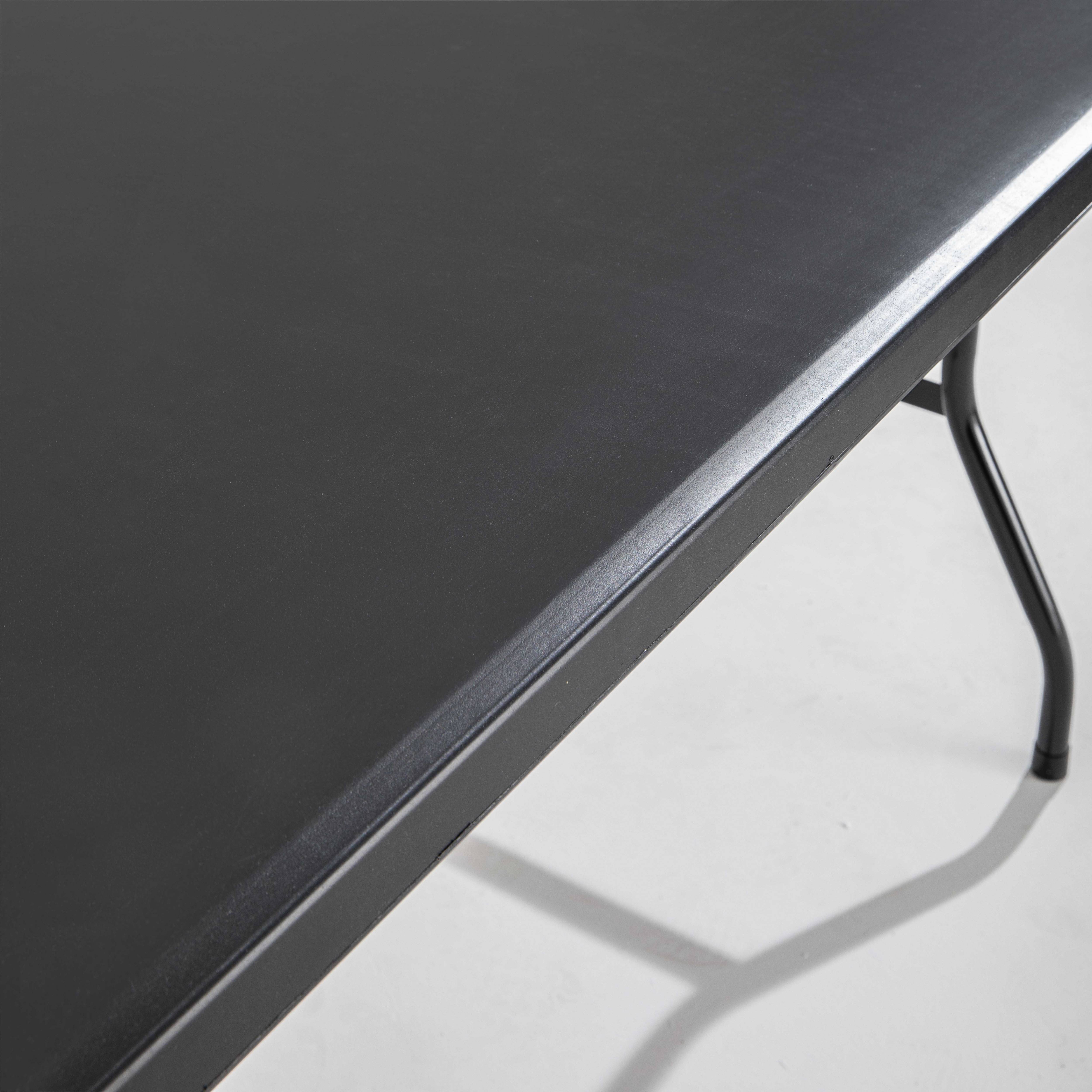 Oviala - Table de réception pliante noire 200 cm 10 places Rekkem - Oviala - Imagen 5