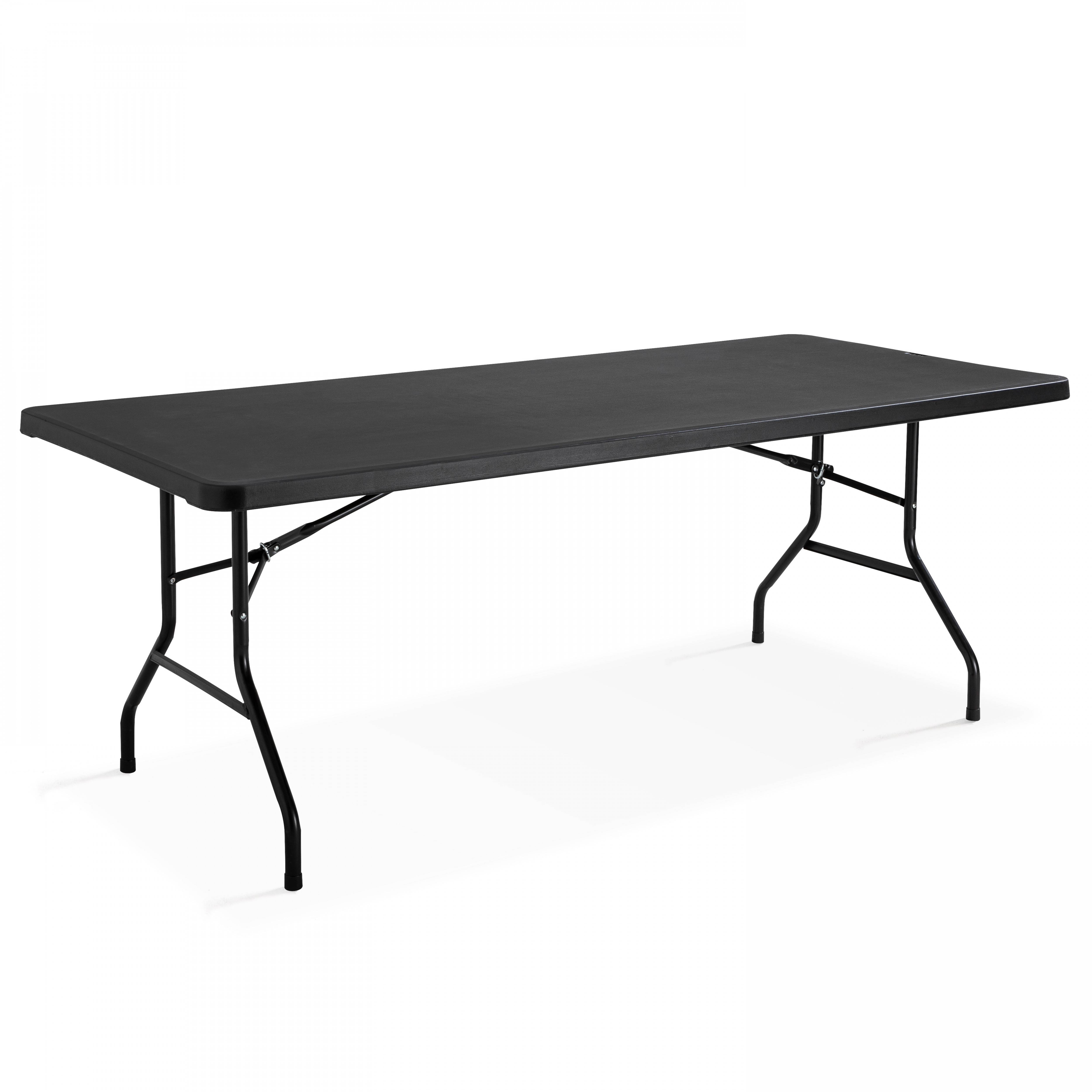Oviala - Table de réception pliante noire 200 cm 10 places Rekkem - Oviala - Imagen 1