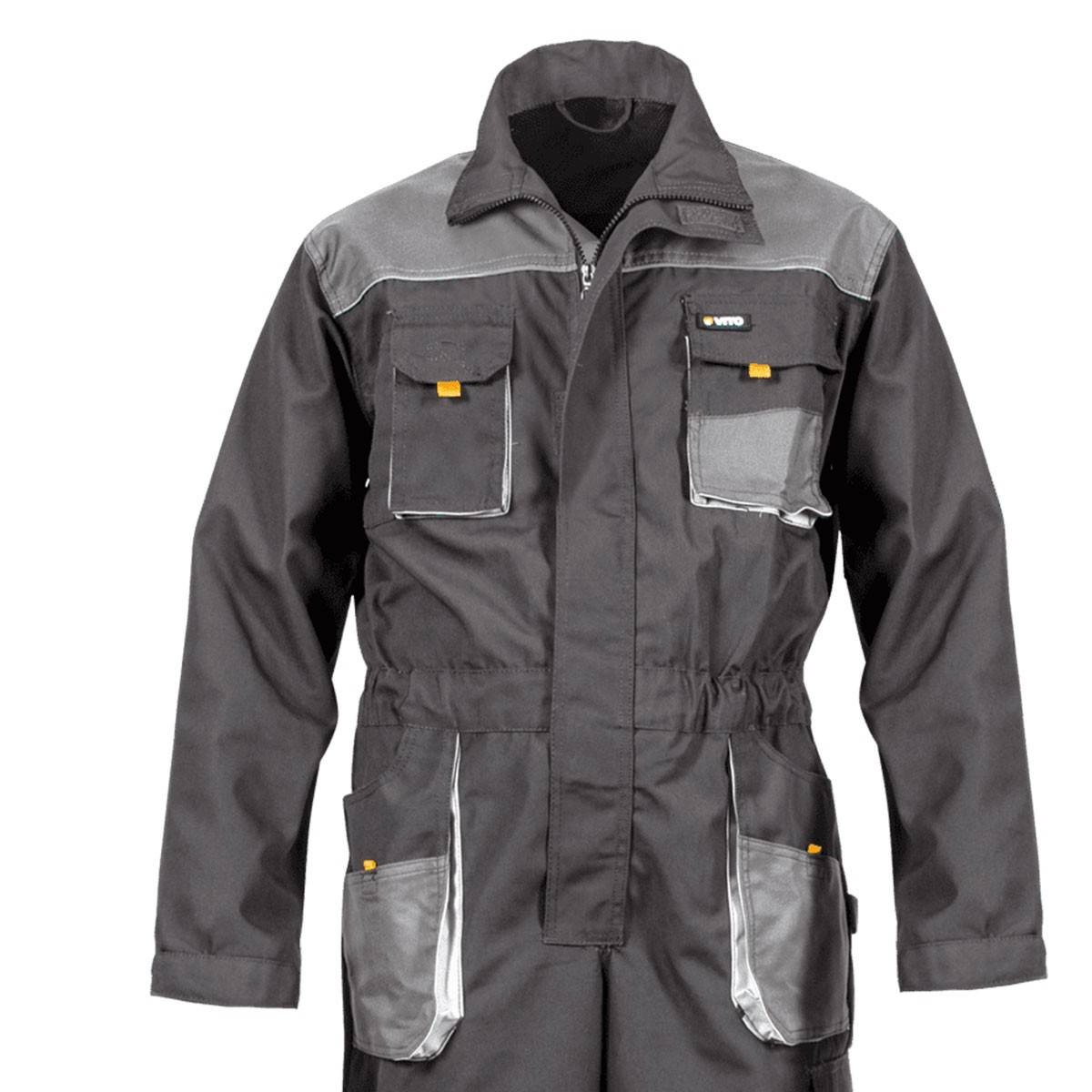 Combinaison de travail Comfort Plus Taille L Couleur Gris Protection Oxford 9 Poches VITO - Imagen 2