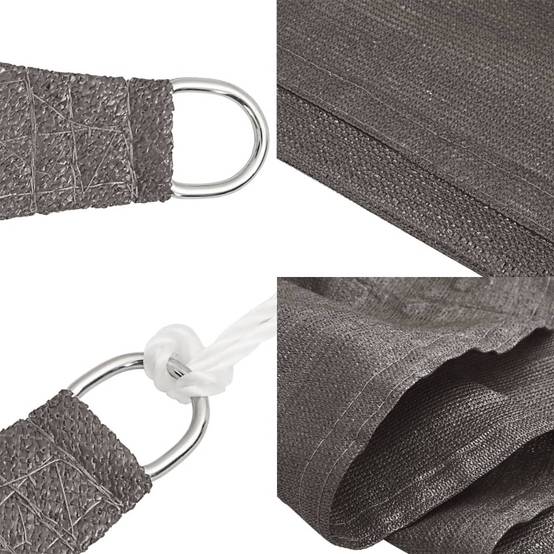 Maison Chic - Voile d'ombrage - Voile solaire 160 g/m² Anthracite 3/4x2 m PEHD - Image 7