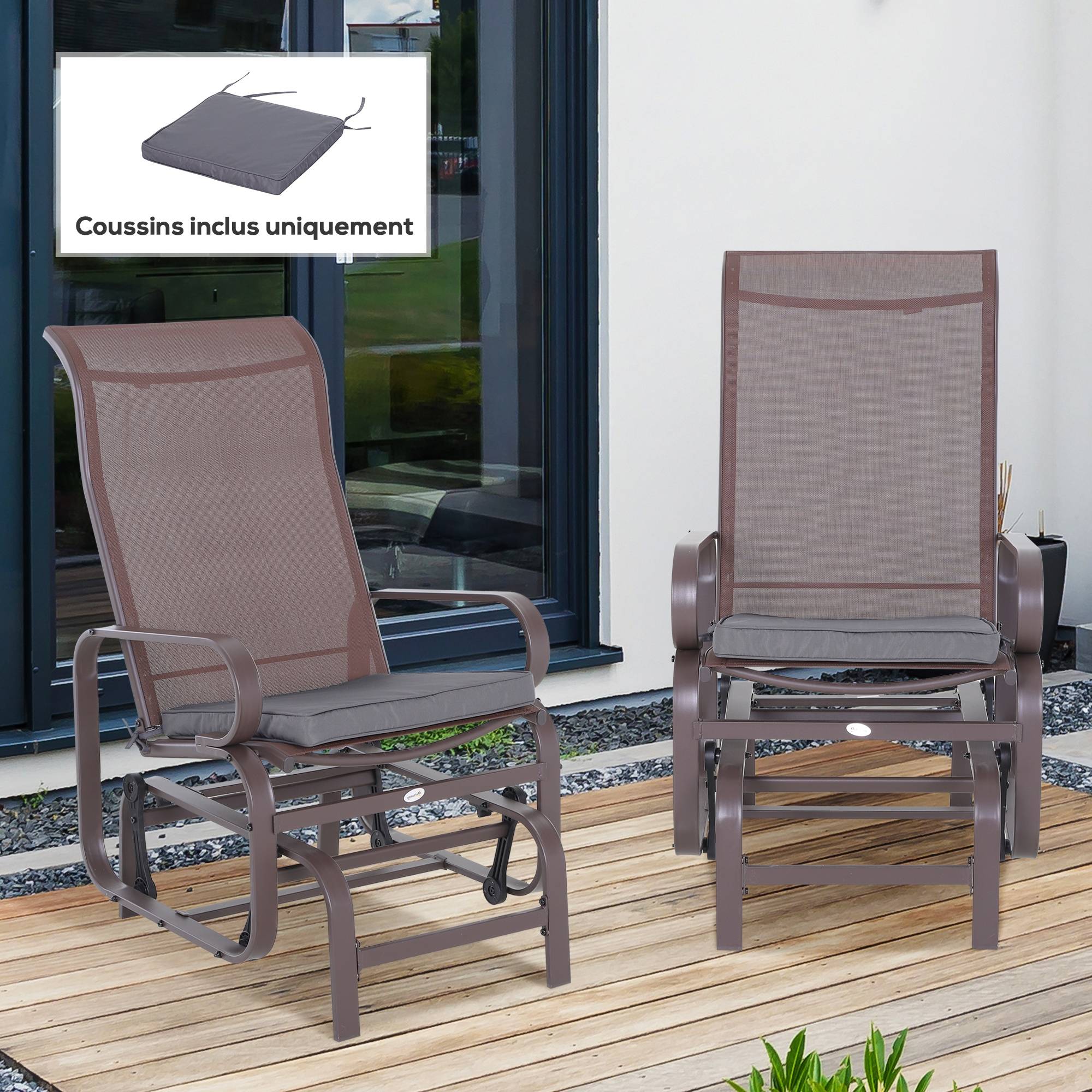 Coussin D'Assise Pour Chaise De Jardin Semi-Circulaire - 39 X 42 Cm