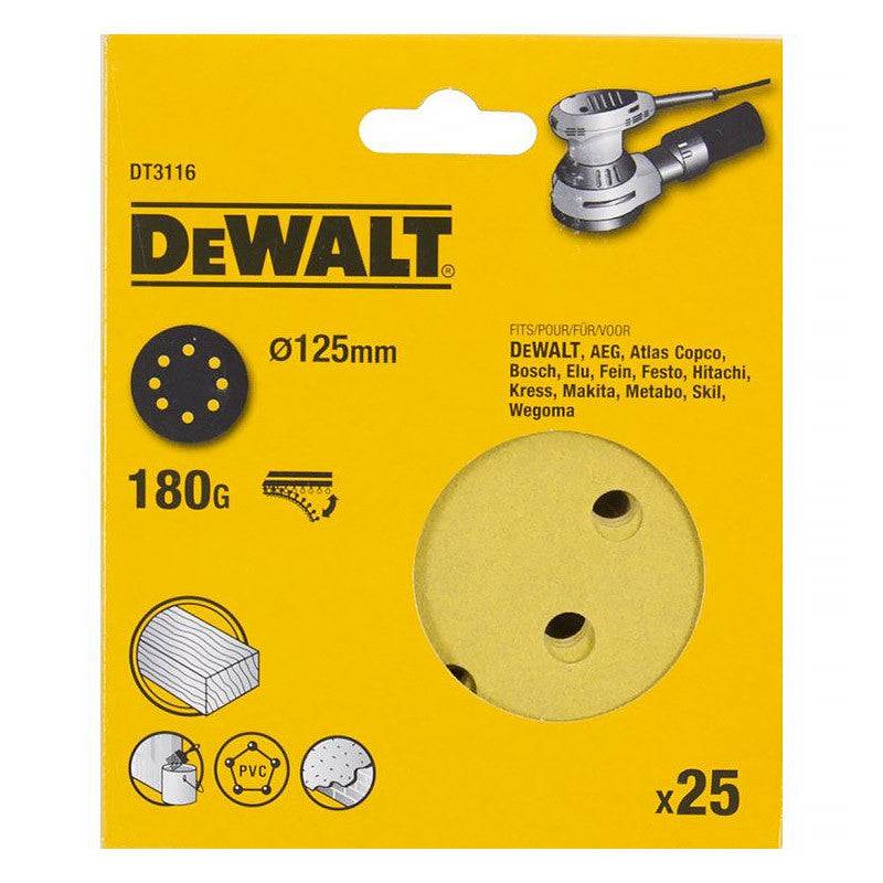 Dewalt - 25 Disques abrasifs velcro DEWALT pour ponceuses excentriques ø 125mm - taille  - DEWALT ACCESSOIRES - Imagen 2