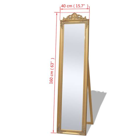Maison Chic - Miroir sur pied Style baroque 160x40 cm Doré Maison Chic - Image 6