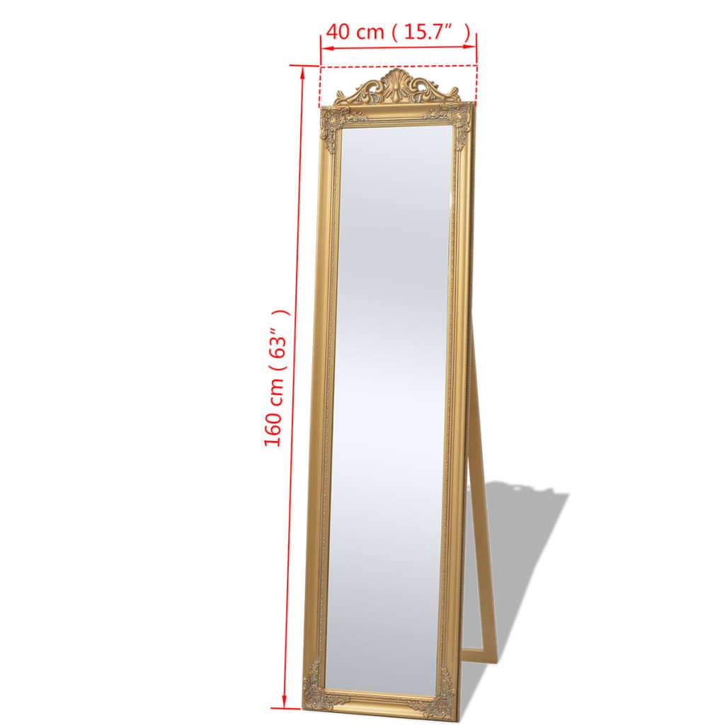 Maison Chic - Miroir sur pied Style baroque 160x40 cm Doré Maison Chic - Image 6