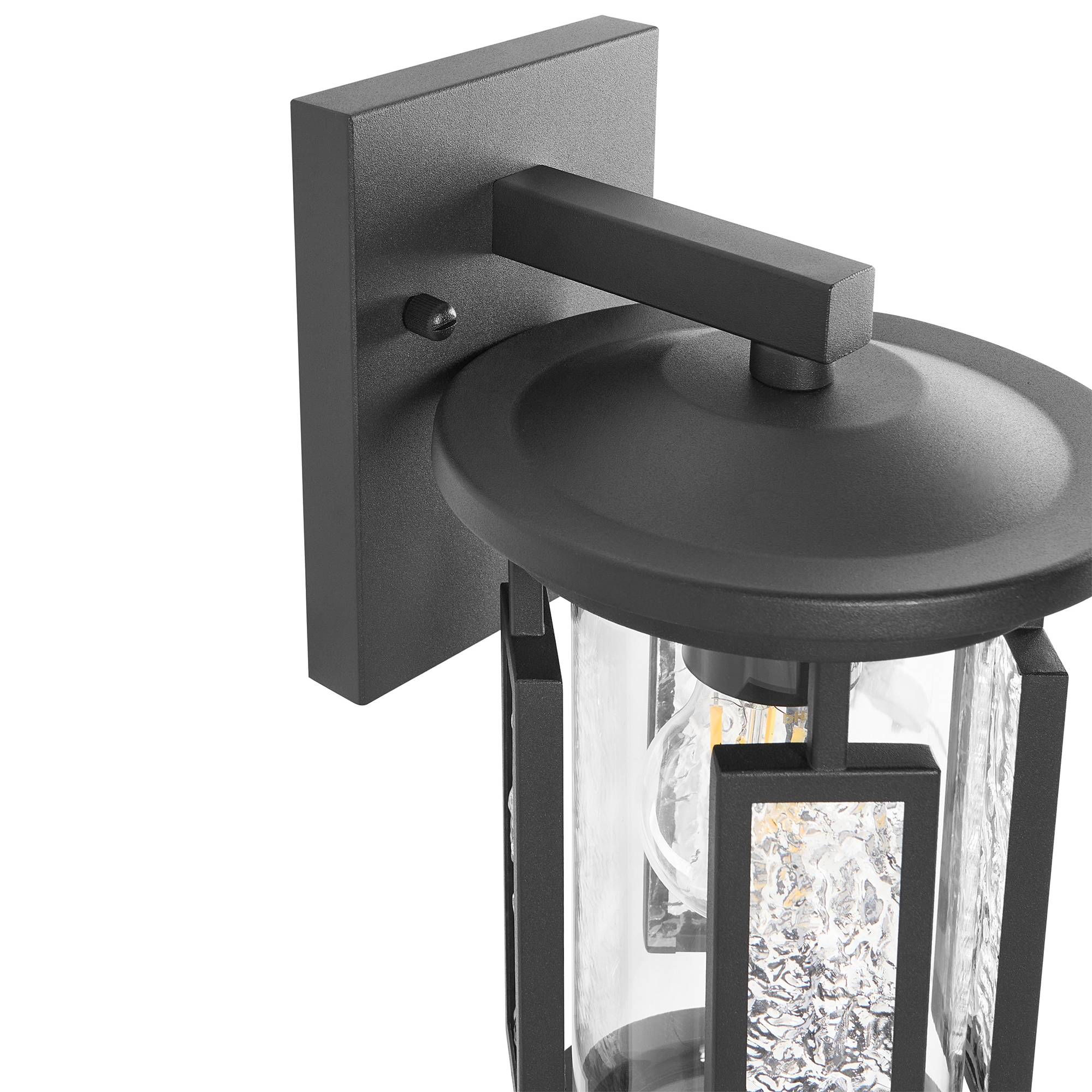 Beliani - Lampe murale pour l'extérieur Aluminium Noir VEDEA - 14x20x31- Beliani - Image 5
