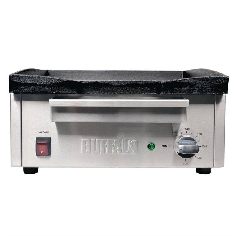 Plancha Electrique Professionnelle de Comptoir - 2 Zones 2,8 kW - Buffalo - Image 2