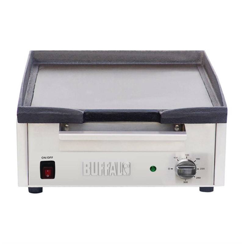Plancha Electrique Professionnelle de Comptoir - 2 Zones 2,8 kW - Buffalo - Image 1