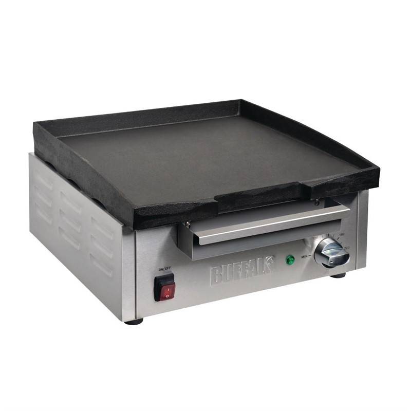 Plancha Electrique Professionnelle de Comptoir - 2 Zones 2,8 kW - Buffalo - Image 6