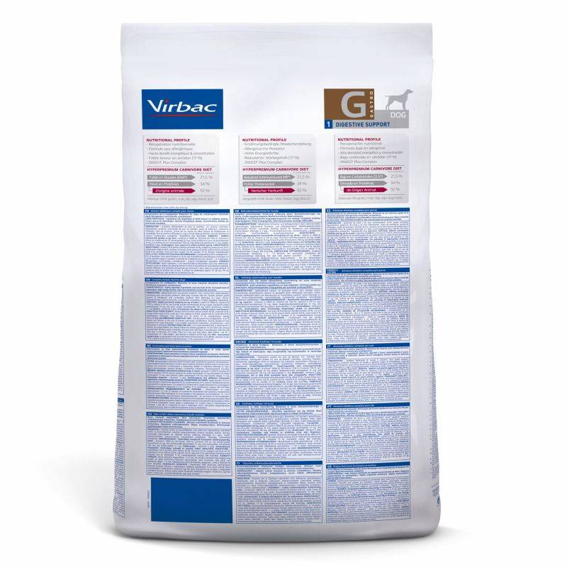 CROQUETTES CHIEN VETERINARY HPM G1 DIGESTIVE SUPPORT - VIRBAC 1,5 kg - Imagen 2