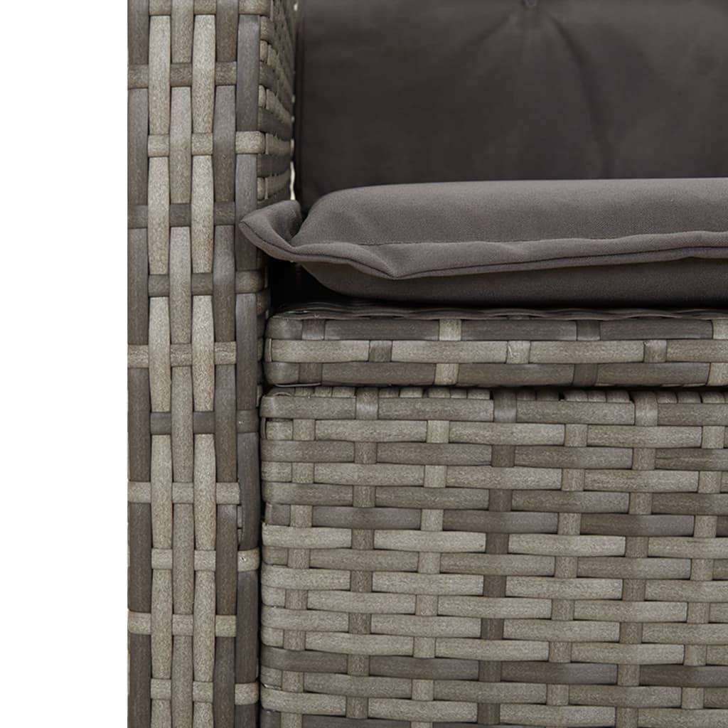 Salon de Jardin 2 Personnes Gris avec Fauteuils Relax et Table Basse Relevable – ComfortXL Outdoor Living - Image 5
