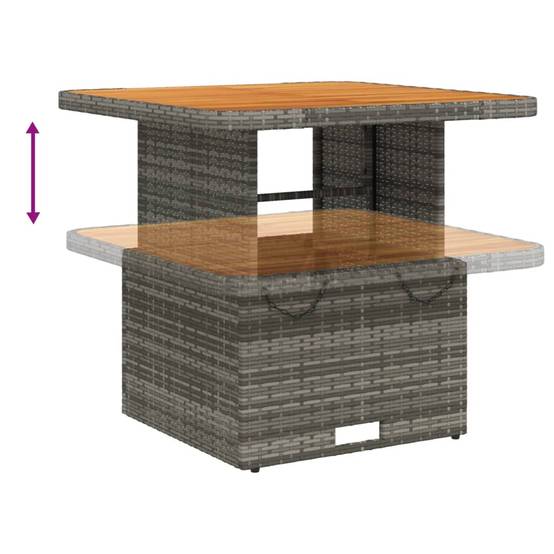 Salon de Jardin 2 Personnes Gris avec Fauteuils Relax et Table Basse Relevable – ComfortXL Outdoor Living - Image 7