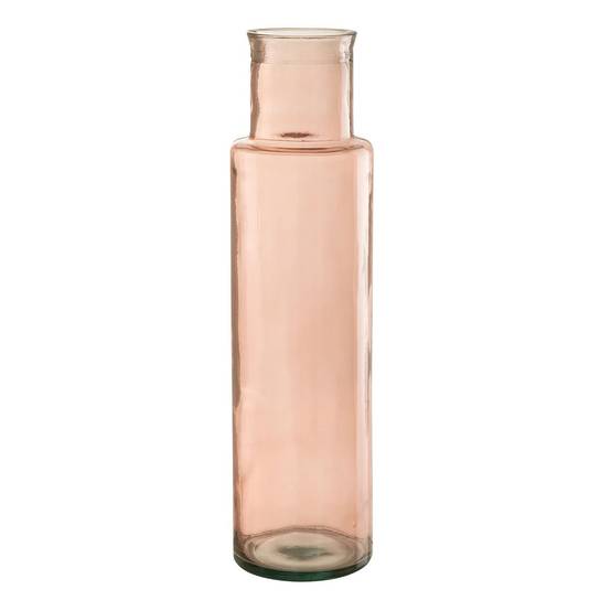 Vase en Verre "Bouteille" 54cm Rose - Image 1