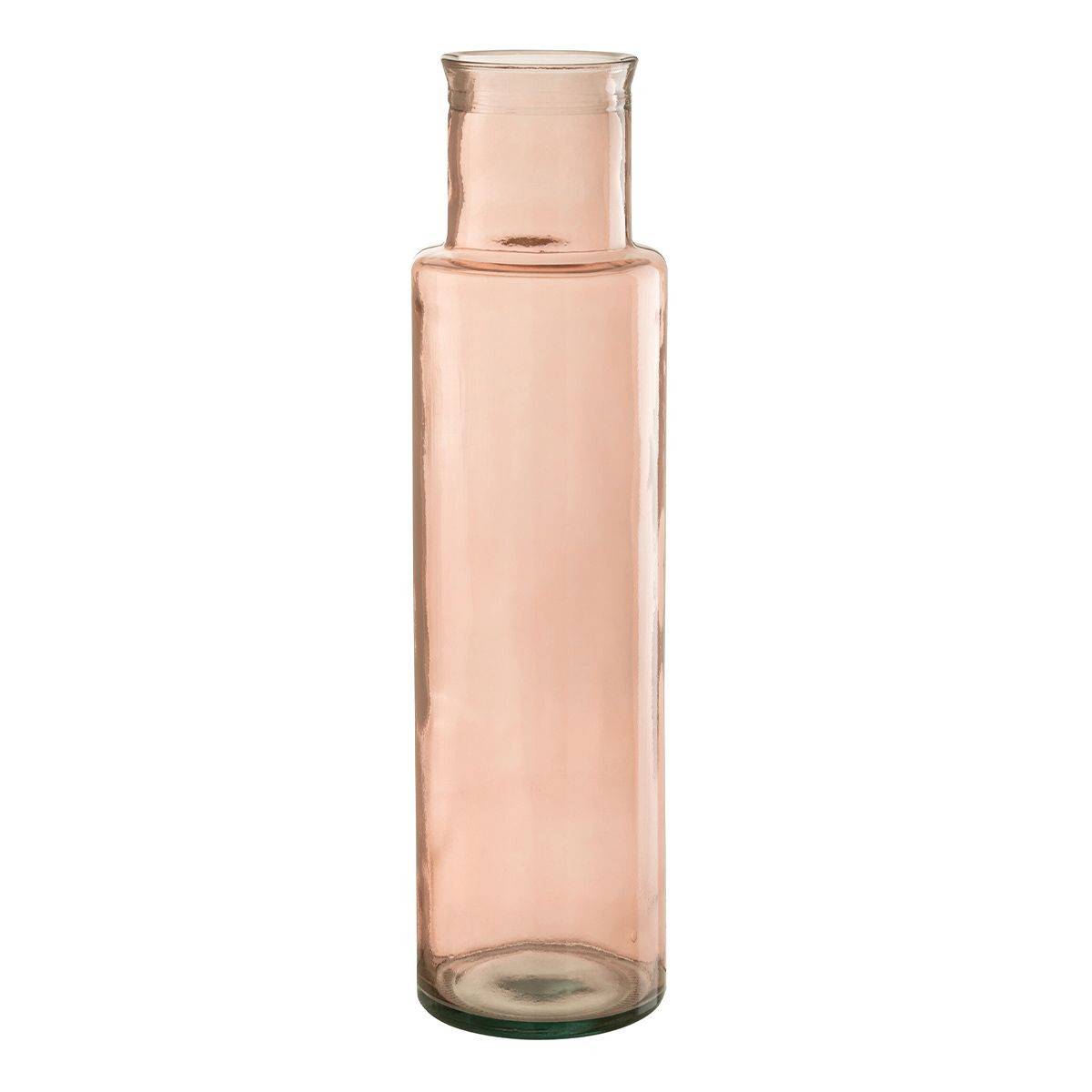 Vase en Verre "Bouteille" 54cm Rose - Image 1