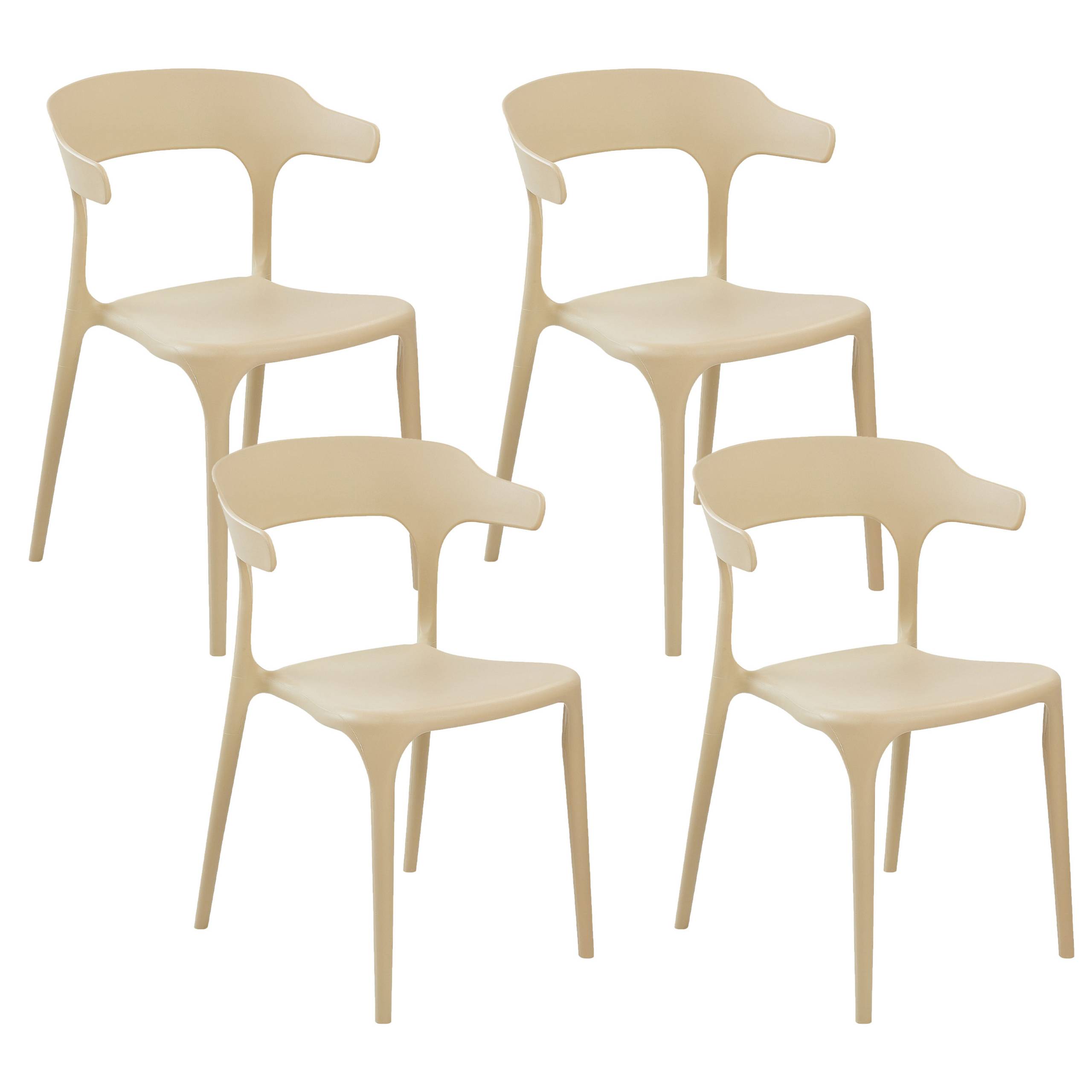 Beliani - Chaise de jardin Polypropylène Beige GUBBIO - Beliani - Imagen 2