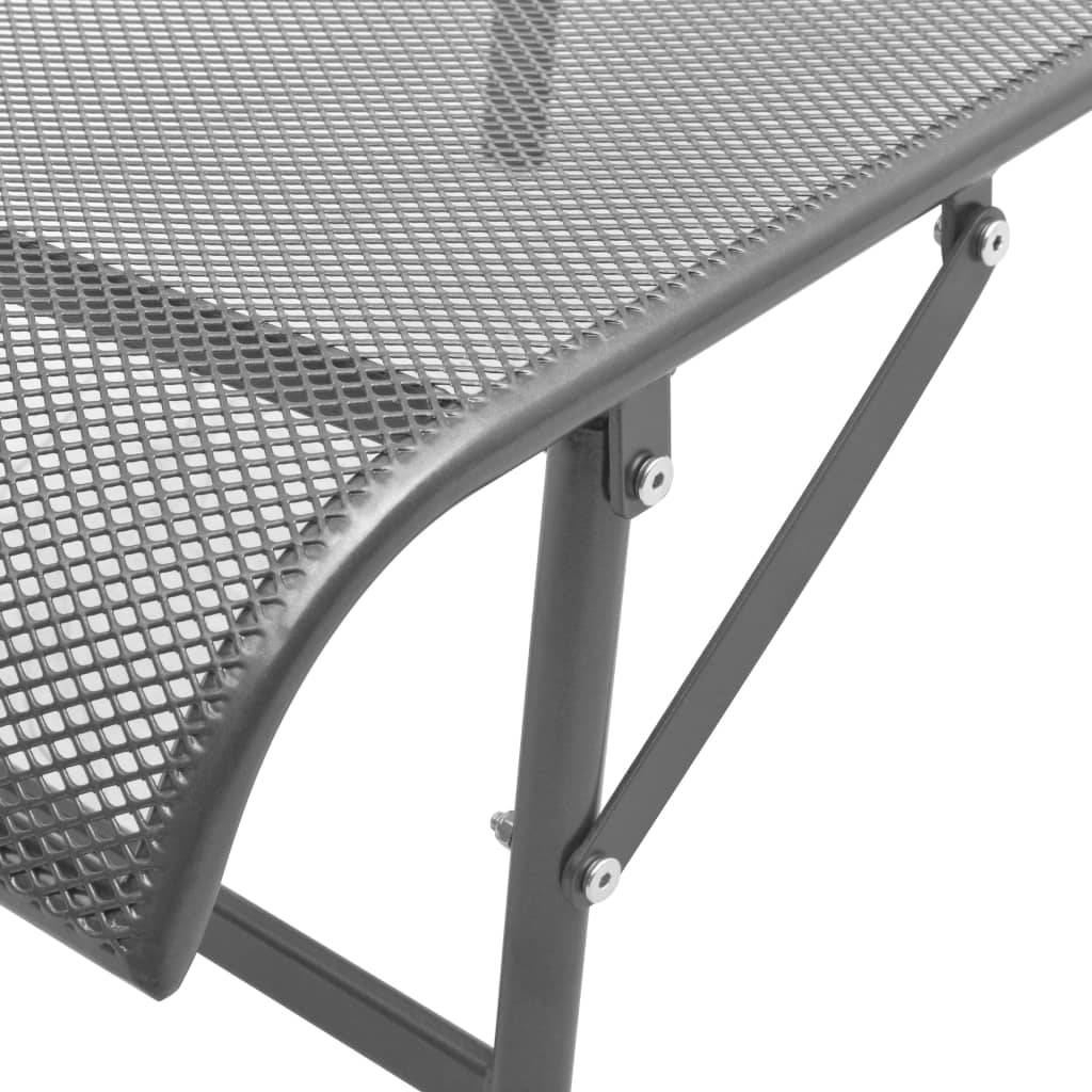 Vidaxl - Chaise longue acier anthracite vidaXL 42725 - Imagen 5