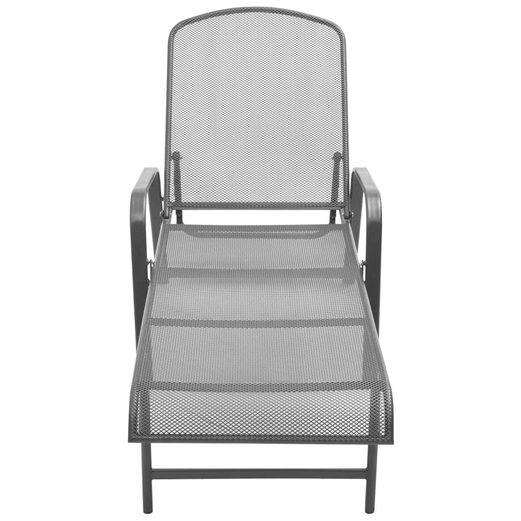 Vidaxl - Chaise longue acier anthracite vidaXL 42725 - Imagen 7