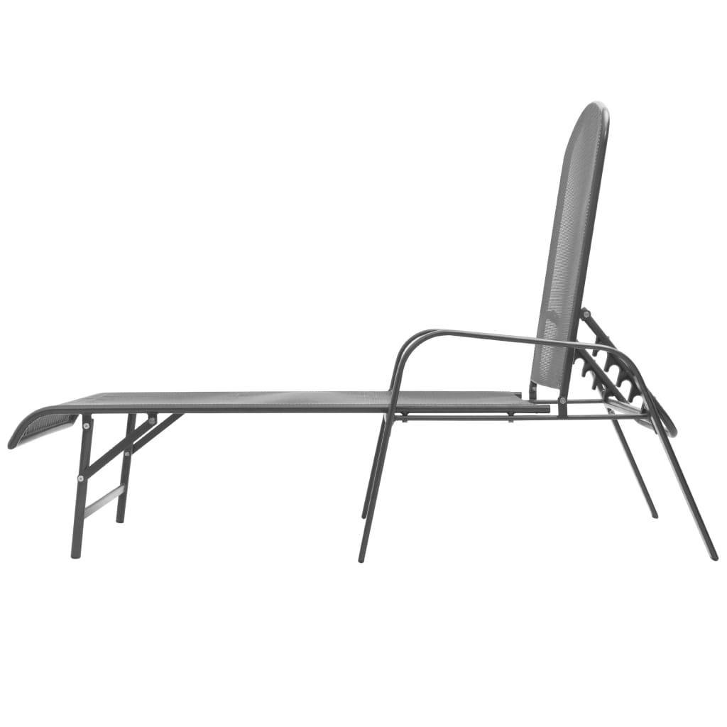 Vidaxl - Chaise longue acier anthracite vidaXL 42725 - Imagen 6