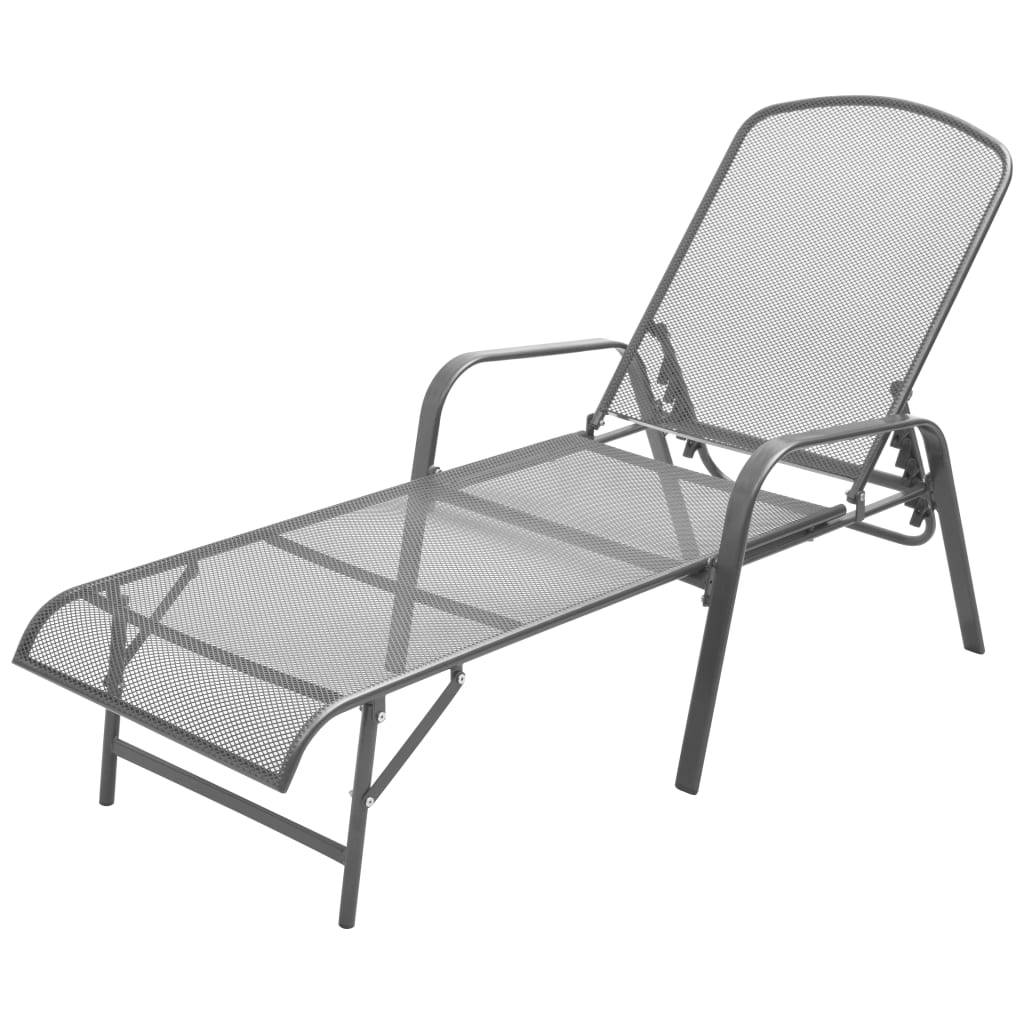 Vidaxl - Chaise longue acier anthracite vidaXL 42725 - Imagen 1